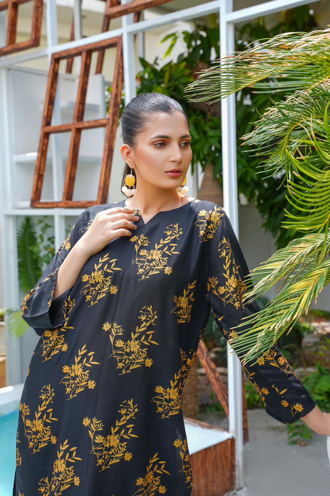 2 pc Rochie`s block print Co Ords (Arabic Lawn)