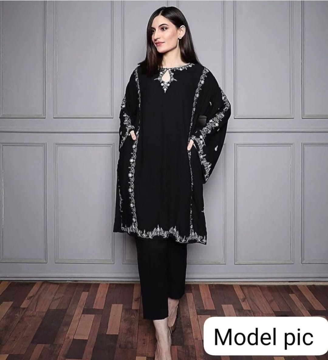 Agha Noor Design Mirror Embroidery Co-Ords 2pc