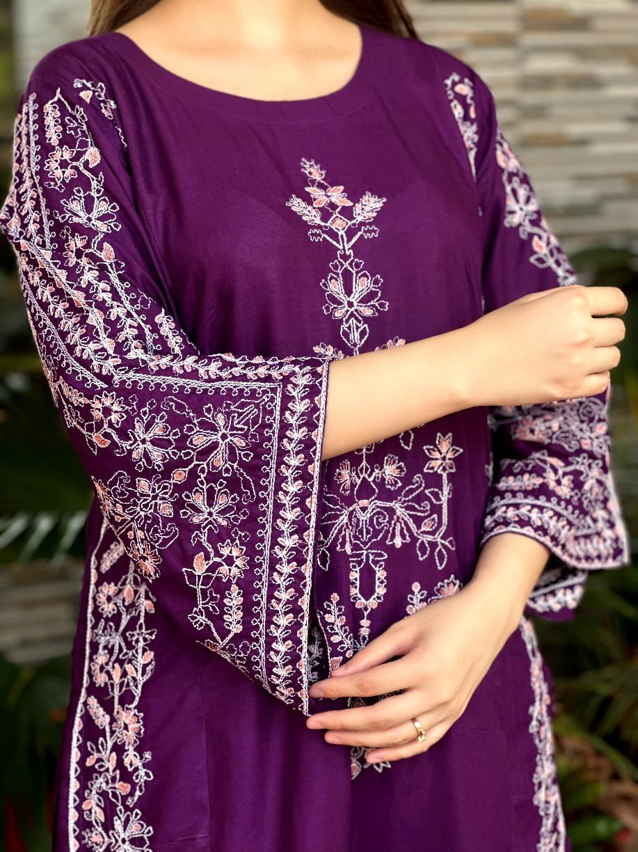 Hoor zara Embroidered 2pc (Arabic Lawn)