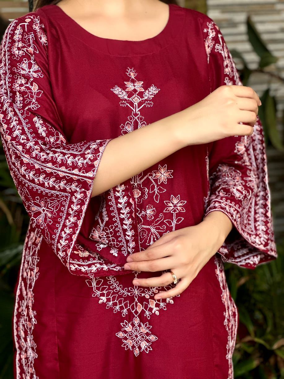 Hoor zara Embroidered 2pc (Arabic Lawn)